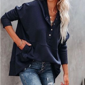 VICI Mindful Cotton Henley Hoodie